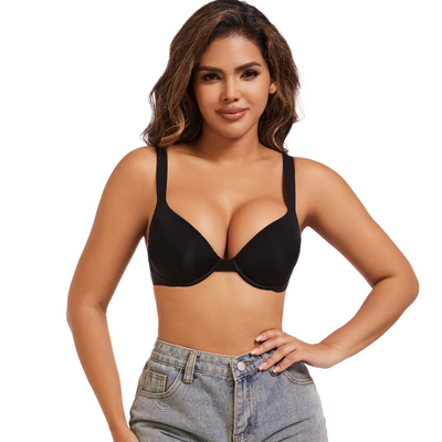 Jane™ super push-up bh med elastisk udskæring