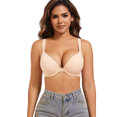 Jane™ super push-up bh med elastisk udskæring