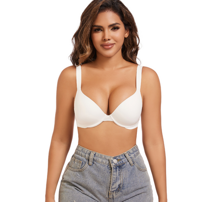 Jane™ super push-up bh med elastisk udskæring