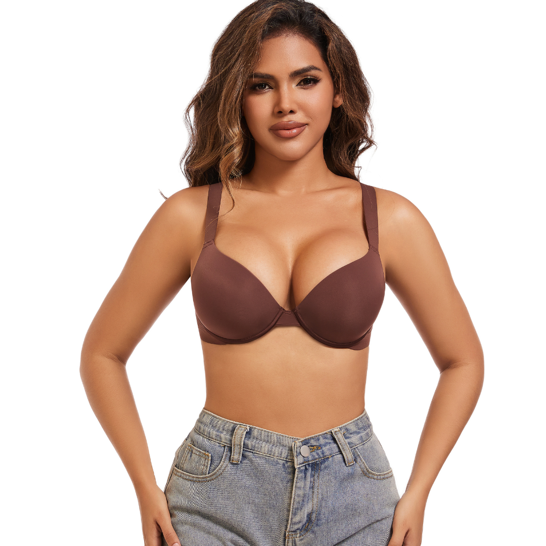 Jane™ super push-up bh med elastisk udskæring