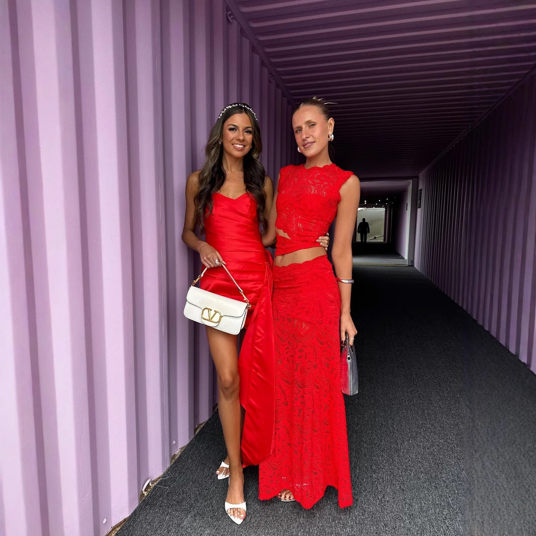 Maja Formel kjole med blondesæt