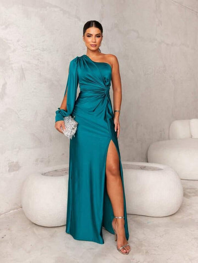 Bodil elegant kjole med slids