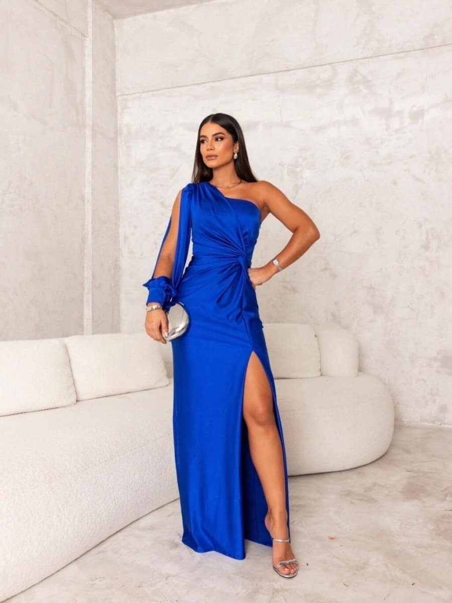 Bodil elegant kjole med slids