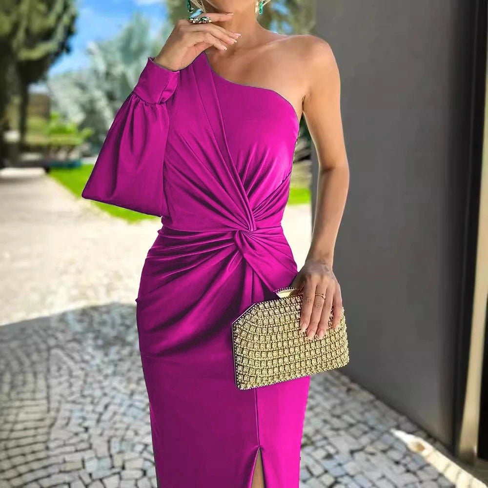 Bodil elegant kjole med slids